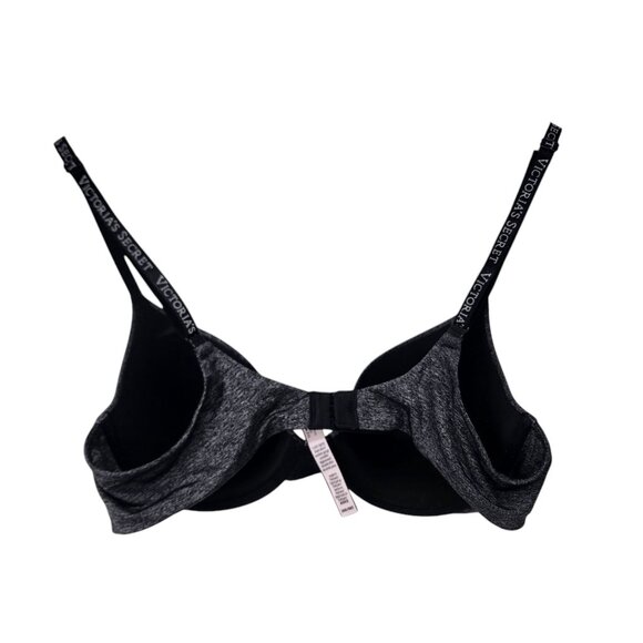 Victorias Secret Double Effect Bra 36B Black & Heather Gray - Picture 2 of 7